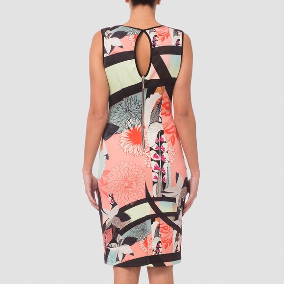 JOSEPH RIBKOFF Floral Abstract dress EUC Sz 14 MADE IN CANADA - Picture 11 of 11